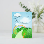 ファンタジーの風景、はがき ポストカード (スタンド正面)