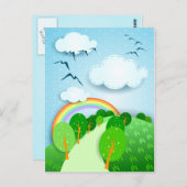 ファンタジーの風景、はがき ポストカード (正面/裏面)