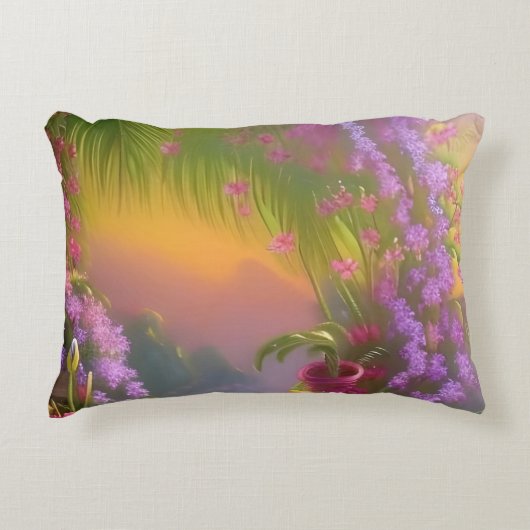 ファンタジーの風景、トロピックと夢 アクセントクッション (正面)