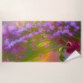 ファンタジーの風景、トロピックと夢 ビーチタオル (正面)