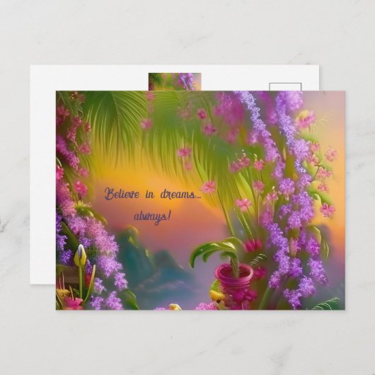 ファンタジーの風景、トロピックと夢 ポストカード (正面/裏面)