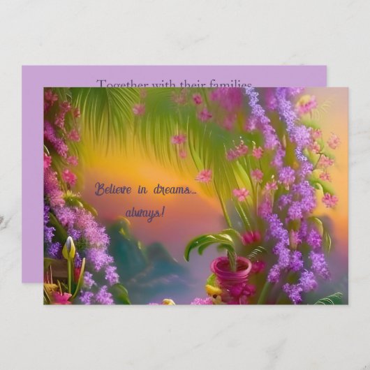 ファンタジーの風景、トロピックと夢 – 招待状 (正面/裏面)