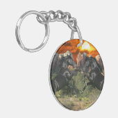 ファンタジーの馬: ブラックマジック キーホルダー (正面左)