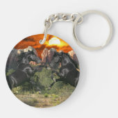 ファンタジーの馬: ブラックマジック キーホルダー (裏面)