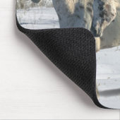 ファンタジーの馬: 冬の不思議の国 マウスパッド (コーナー)