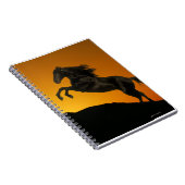 ファンタジーの馬: 山の日没 ノートブック (右側)