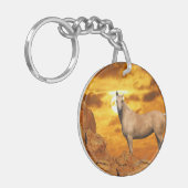 ファンタジーの馬: 山 キーホルダー (正面左)