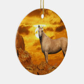 ファンタジーの馬: 山 セラミックオーナメント (右)