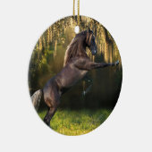 ファンタジーの馬: 戦士の王子 セラミックオーナメント (右)