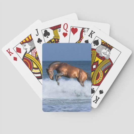 ファンタジーの馬: Selle Francais及び海 トランプ (裏面)