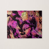 ファンタジーの魔法のユニコーンの抽象美術 ジグソーパズル (横)