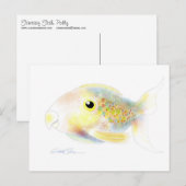 ファンタジーの魚: Pollyの郵便はがき ポストカード (正面/裏面)