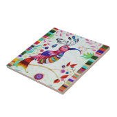 ファンタジーの鳥の虹の花の絵画の民芸 タイル (側面)