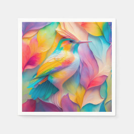 ファンタジーの鳥シルクバード スタンダードカクテルナプキン