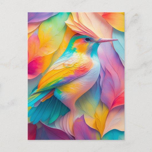 ファンタジーの鳥シルクバード ポストカード (正面)