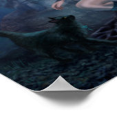 ファンタジーの黒猫の美人 ポスター (角)