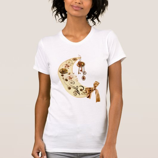 ファンタジーのSteampunkの月 Tシャツ (正面)