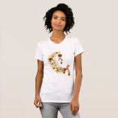 ファンタジーのSteampunkの月 Tシャツ (正面フル)