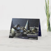 ファンタジーのsurrealisticクリスマスの景色のテキスト・カード シーズンカード (裏面)