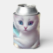 ファンタジーふわふわ白猫 缶クーラー (缶正面)