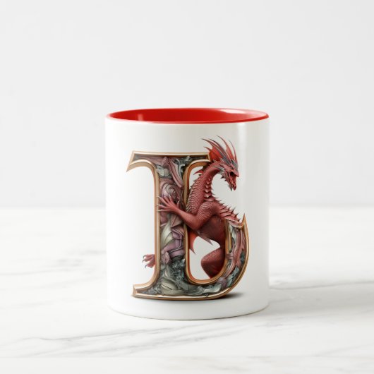 ファンタジーへの旅:ドラゴンカワイカップ – Type J ツートーンマグカップ (中央)