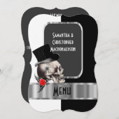 ファンタジーをテーマにしたタトゥー結婚スカルのメニュー メニュー (正面/裏面)