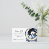 ファンタジーをテーマにしたドラゴンベビーシャワーおむつラッフル エンクロージャーカード (スタンド正面)