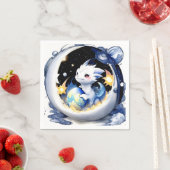 ファンタジーをテーマにしたドラゴンベビーシャワー スタンダードカクテルナプキン (インサイチュ)