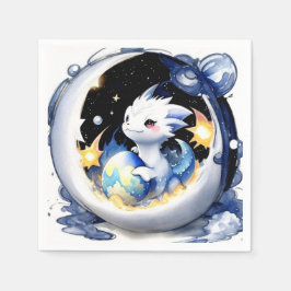 ファンタジーをテーマにしたドラゴンベビーシャワー スタンダードカクテルナプキン