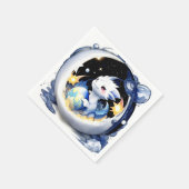 ファンタジーをテーマにしたドラゴンベビーシャワー スタンダードカクテルナプキン (角)