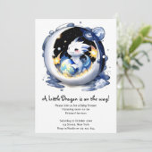 ファンタジーをテーマにしたドラゴンベビーシャワー 招待状 (スタンド正面)