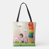 ファンタジーアイスクリームコーンとハッピー走ズボーイ トートバッグ (裏面)