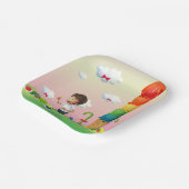 ファンタジーアイスクリームコーンとハッピー走ズボーイ ペーパープレート (傾斜あり)