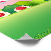 ファンタジーアイスクリームコーンとハッピー走ズボーイ ポスター (角)