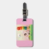 ファンタジーアイスクリームコーンとハッピー走ズボーイ ラゲッジタグ (正面縦)