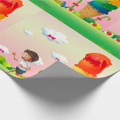 ファンタジーアイスクリームコーンとハッピー走ズボーイ ラッピングペーパー