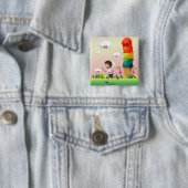 ファンタジーアイスクリームコーンとハッピー走ズボーイ 缶バッジ (インサイチュ)