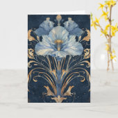 ファンタジーアイリス種の花 こんにちは 挨拶 カード (黄色い花)