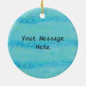 ファンタジーアクアブルーシードラゴンシーホース海藻 セラミックオーナメント (裏面)