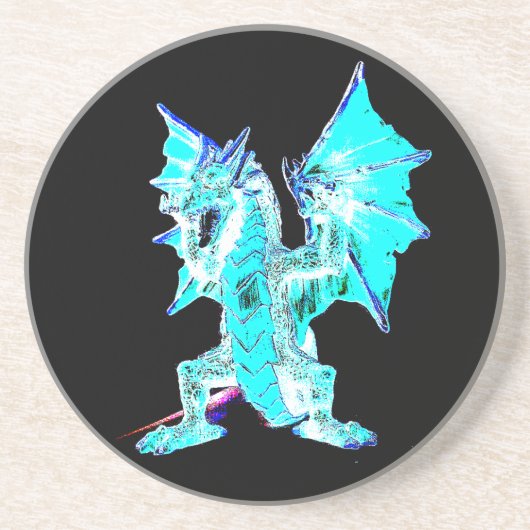 ファンタジーアクアブルードラゴンサンドストーンコースター コースター (正面)
