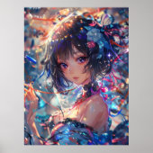 ファンタジーアニメの少女 ポスター (正面)