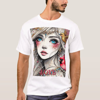 ファンタジーアニメマンガガールアスカTシャツルビー Tシャツ