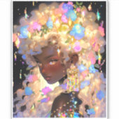 ファンタジーアフリカンアメリカン・アート シール (正面)