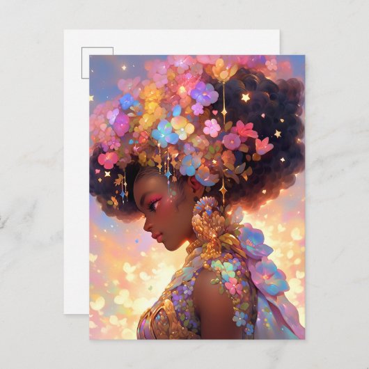 ファンタジーアフリカンアメリカン・アート ポストカード (正面/裏面)