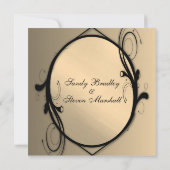 ファンタジーアンティーク金ゴールド結婚式招待状 招待状 (裏面)