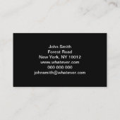 ファンタジーアートスカルと炎 名刺 (裏面)