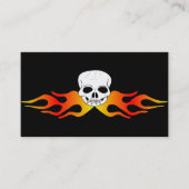 ファンタジーアートスカルと炎 名刺 (正面)