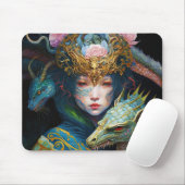 ファンタジーアートドラゴン女神クイーンマウスパッド マウスパッド (マウス)