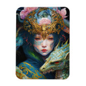 ファンタジーアートドラゴン女神クイーンマグネット マグネット (縦)