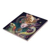 ファンタジーアートドラゴン女神クイーン タイル (側面)